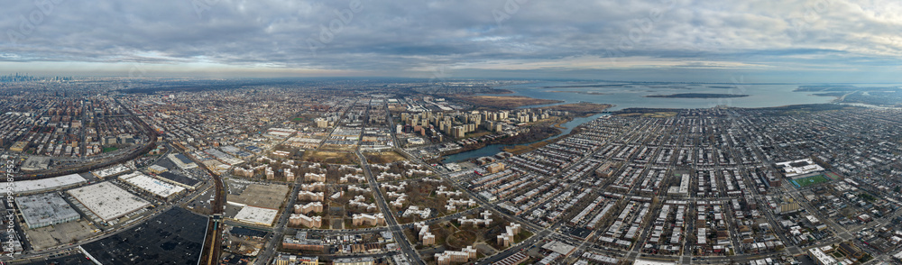 Fototapeta premium Aerial view of Canarsie - New York, US