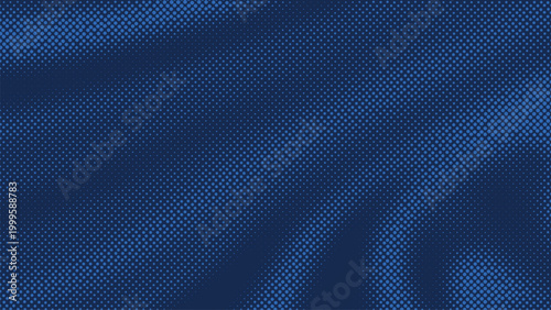 Blue Abstract Halftone Draped Fabric Background