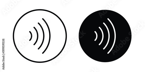 Tap to pay sign outlined. Flat fill icons