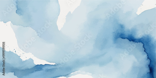 A bright sun illuminates the natural white landscape of a massive iceberg in Antarctica and the high blue walls of the Perito Moreno Glacier under a fluffy cumulus cloudscape in the summer air