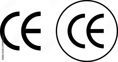 ce certification mark flat design vector illustration