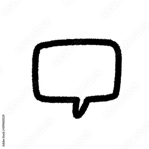 hand-drawn doodle speech bubble sticker isolated for digitals planner, bullet journal, and doodle design style
