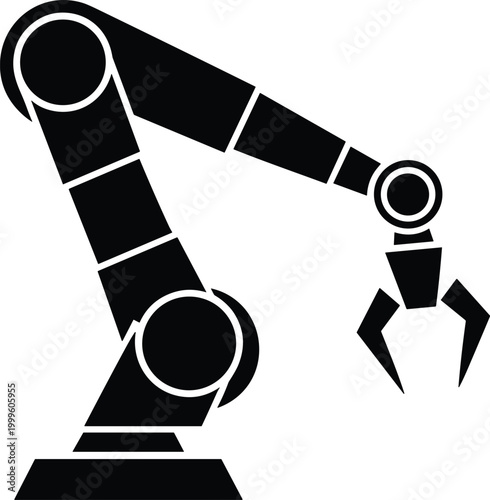 Industrial Robotic Arm with Gripper for Automation and Manufacturing Keywords: robotic arm, robot, industrial, automation, manufacturing, technology, machine, factory