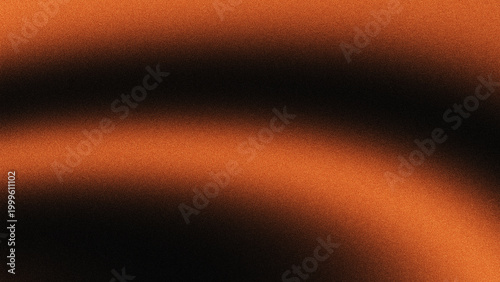Abstract grainy gradient background with soft terracotta orange light leak and dark cinematic noise texture