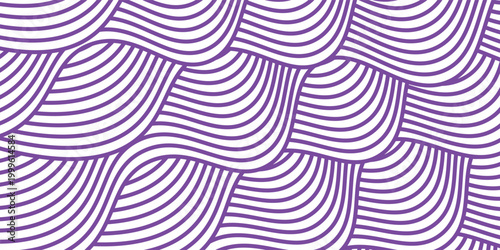 Curvy purple lines. Ramen or noodle pattern. Pasta, tagliatelle or capellini background. Wavy spaghetti texture. Banner with traditional Italian, Chinese of Japanese food print. modern