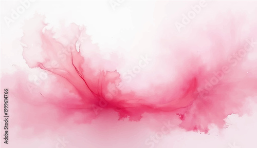 A delicate dance of pink hues swirls gracefully, forming an abstract watercolor cloud, evoking a sense of tranquility and ethereal beauty.