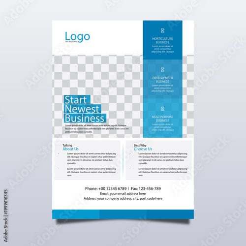 Business Flyer leaflet Layout Design Template