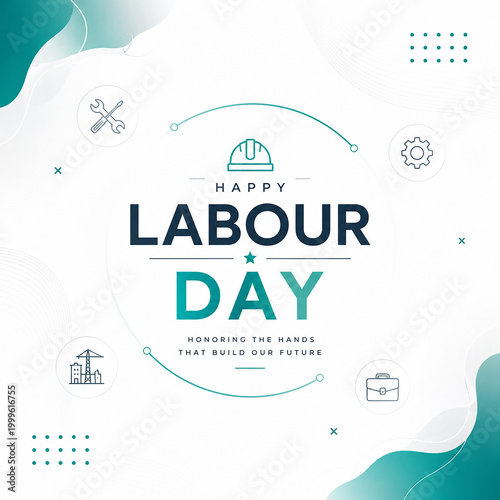 Happy Labour Day Social Media Post Design