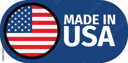 Made in usa with a american flag