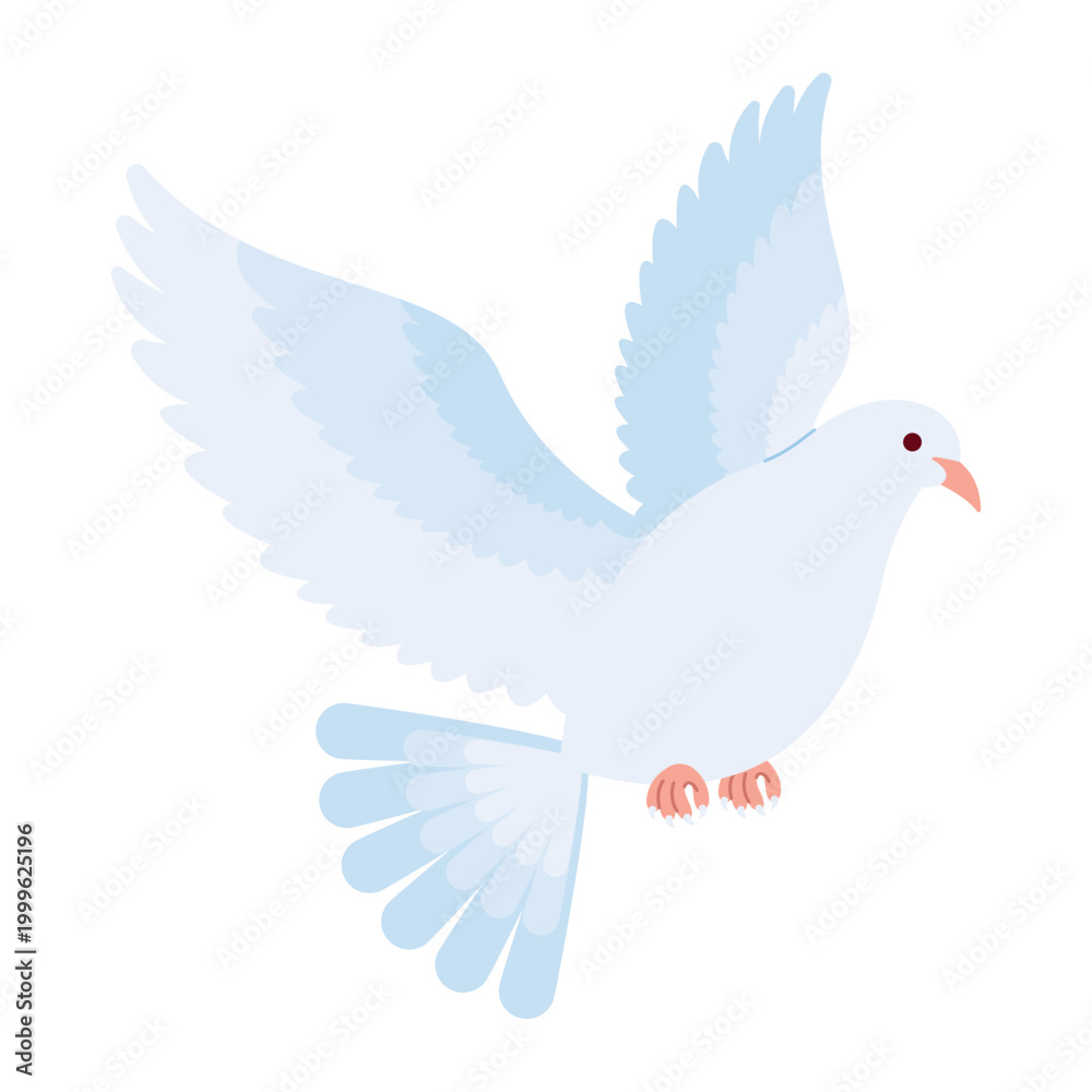 Fototapeta premium White Dove Peace And Holy Spirit Symbol