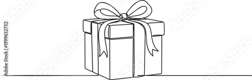 392_A gift box with a bow po_traced