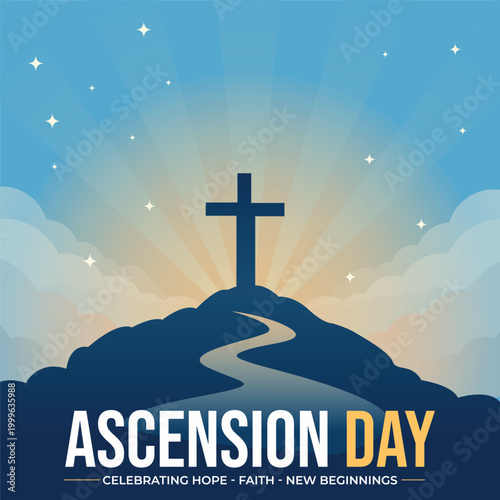 ascension day illustration post design
