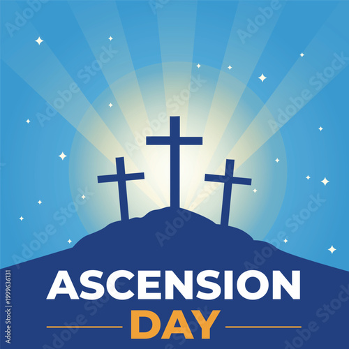 ascension day illustration post design