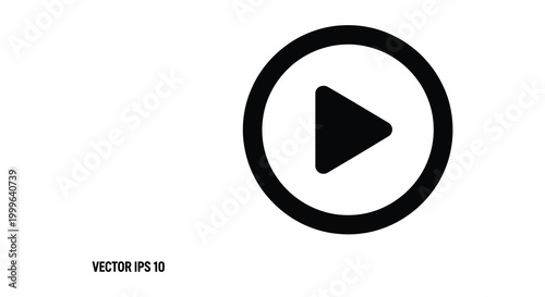Free Download Black play button icon with a circular background simple flat design silhouette high quality professional detailed modern elegant stylish clean crisp - GFXLoad