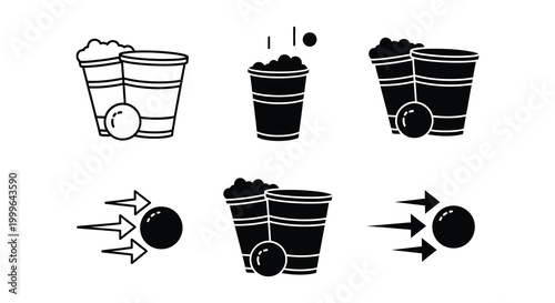 Popcorn buckets and kernels graphic set in black silhouette high quality professional detailed modern elegant stylish clean crisp vibrant colorful digital