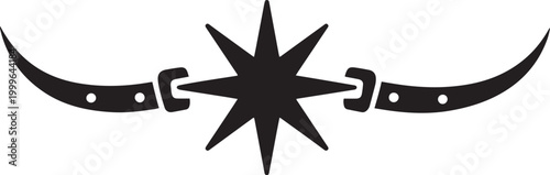 Schilderij op canvas Spur emblem. balck icon silhouette