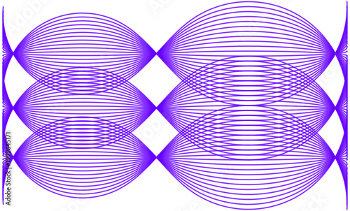 Abstract Purple Geometric Wave Line Pattern Symmetrical Optical Design