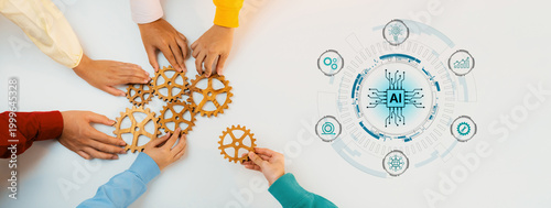 Fotografie Central AI core connects automation, analytics, NLP networks for smarter operation innovation
