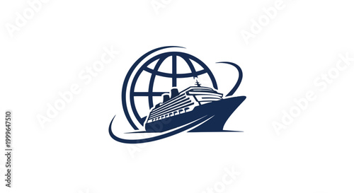 Cruise ship sailing around the world.