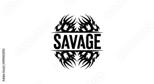 Savage Logo Design Graphic Symbol.