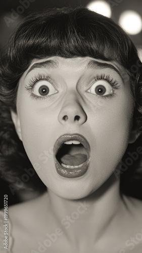 A group of people showing different emotions in a black and white photograph vertical frame
