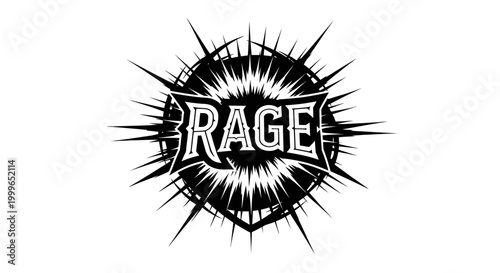 Rage logo with sharp edges.