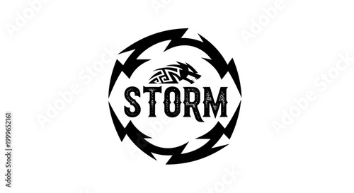 Storm logo with horse head.
