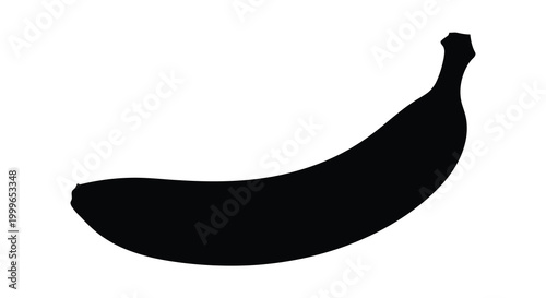 Banana fruit silhouette on a white background