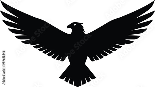 A majestic eagle spreads its wings in flight outdoors freely soaring