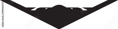 B2 Stealth silhouette, balck icon silhouette vector