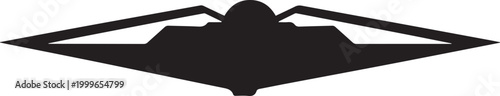 B2 Stealth silhouette, balck icon silhouette vector
