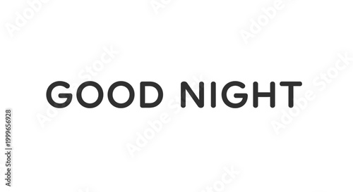 Good Night text message on a white background.