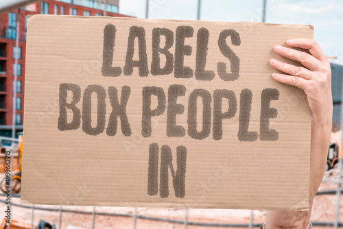 Canvas Print "Labels Box People In" research confirms social labels measurably constrain individual self-expression and identity