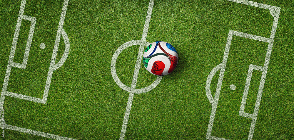 Fototapeta premium Germany, Hesse, Offenbach am Main, 09.04.2026 a 2026 FIFA World Cup grass - 2026 USA, Canada, Mexico.