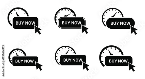 buy now button with clock and arrow silhouette high quality professional detailed modern elegant stylish clean crisp vibrant colorful digital creative