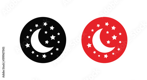 Turkish flag variations in black and red crescent moon silhouette
