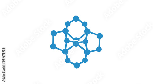 Molecular structure graphic design element.