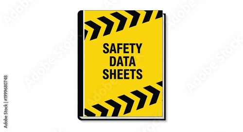 Safety data sheets sign with chevron pattern silhouette