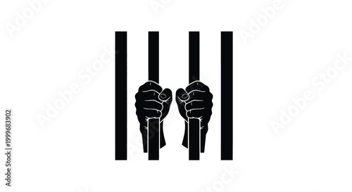 hands reaching through prison bars silhouette high quality