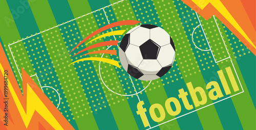 Cuadro en lienzo Horizontal poster for football 2026
