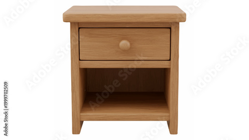 Wooden minimalist nightstand design

