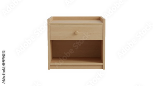 Wooden minimalist nightstand design
