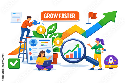 Business growth analytics and strategy development for faster company expansion