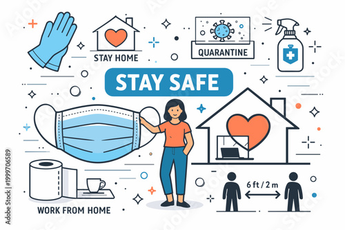 Stay safe during pandemic with protective measures and social distancing guidelines