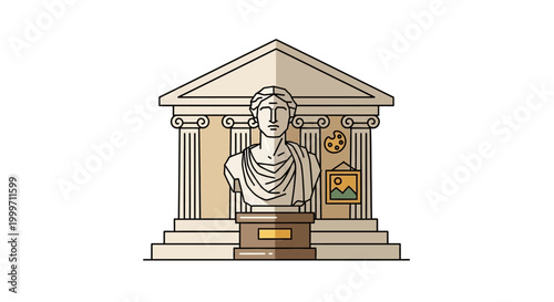 Bust of a Roman Emperor Statue.