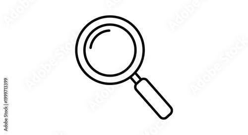 Premium Vector Magnifying glass icon line art.