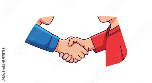 Two people shaking hands in agreement.