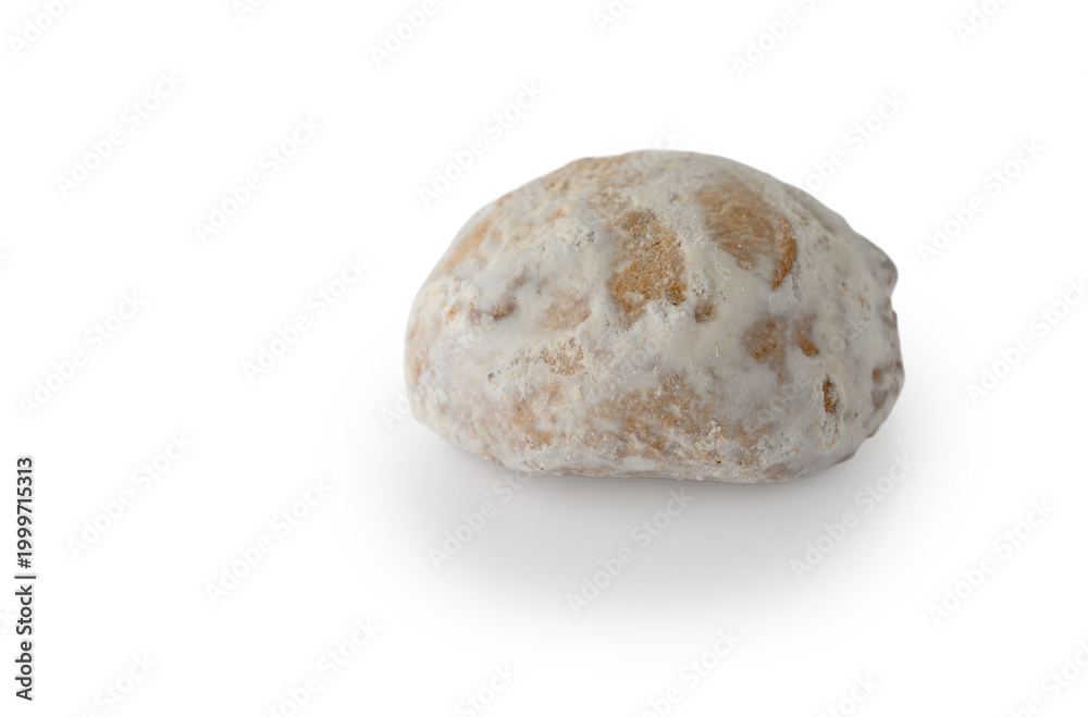 Obraz premium Russian Pryanik Cookie with Sugar Glaze Isolated on White 