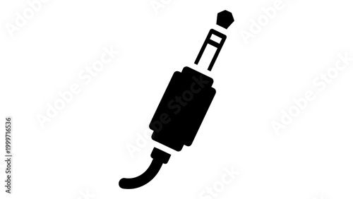 Audio jack adapter plug icon vector illustration