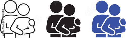 Parental Embrace: A tender illustration depicts the heartwarming embrace of a parent cradling a child, symbolizing love and security.